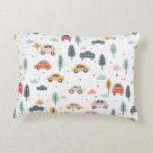Boho Kids Cars, Trees & Clouds Muster Dekokissen (Rückseite)