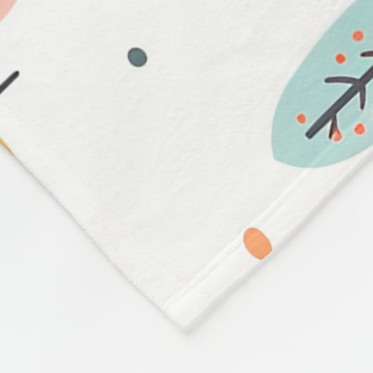 Boho Kids Cars, Trees & Clouds Muster Fleecedecke (Ecke)