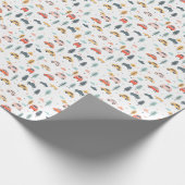 Boho Kids Cars, Trees & Clouds Muster Geschenkpapier (Ecke)