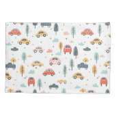 Boho Kids Cars, Trees & Clouds Muster Kissenbezug (Rückseite)