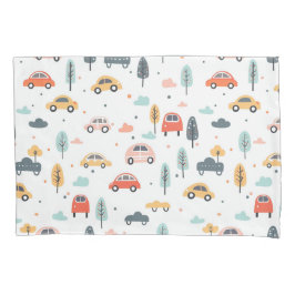 Boho Kids Cars, Trees & Clouds Muster Kissenbezug