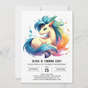 Boho Kids Horse Birthday Einladung
