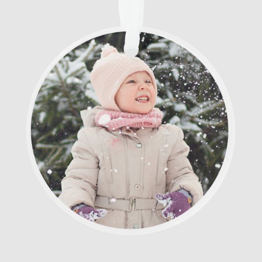 Boho Kids Rainbow Foto Ornament (Rückseite)