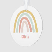 Boho Kids Rainbow Foto Ornament (Vorderseite)