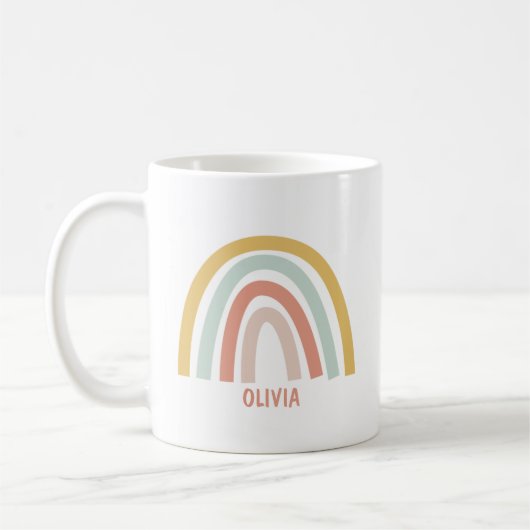Boho Kids Rainbow Personalisiert Kaffeetasse (Links)