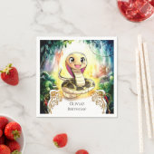 Boho Kids Snake Birthday Serviette (Beispiel)