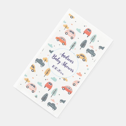 Boho Kinder Kinderwagen, Bäume & Wolken Muster Kin Serviette (Ecke)