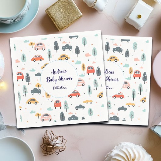 Boho Kinder Kinderwagen, Bäume & Wolken Muster Kin Serviette