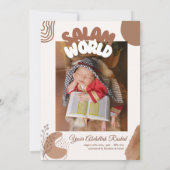 Boho Kinderzimmer Baby Boy Muslim Newborn Aqiqah A Einladung (Rückseite)