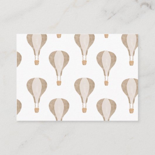 Boho Kinderzimmer Baby Duschdusche Windelwanne Begleitkarte (Rückseite)