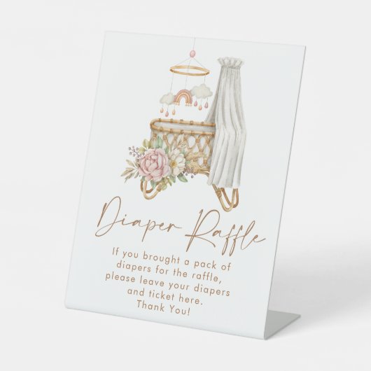 Boho Kinderzimmer Baby Duschdusche Windelwanne Sockelschild (Vorderseite)