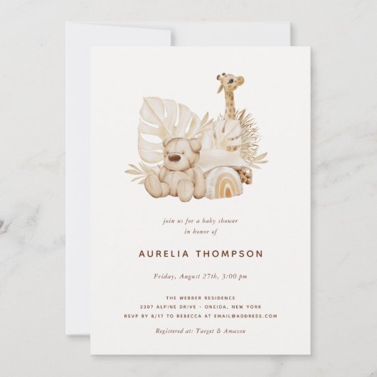 Boho Kinderzimmer Baby Shower Einladung (Vorderseite)