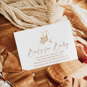 Boho Kinderzimmer Babydusche Bücher für Baby Begleitkarte