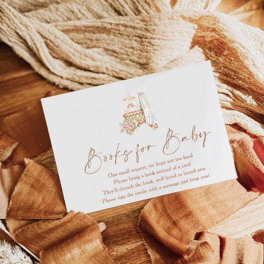 Boho Kinderzimmer Babydusche Bücher für Baby Begleitkarte