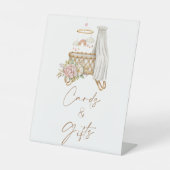 Boho Kinderzimmer Babyduschkarten und Geschenke Sockelschild (Vorderseite)