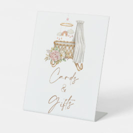 Boho Kinderzimmer Babyduschkarten und Geschenke Sockelschild