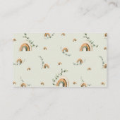 Boho Kinderzimmer Bekleidungsbücher für Mädchen Begleitkarte (Rückseite)