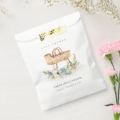 Boho Kinderzimmer Blue Floral Bassinet Baby Dusche Geschenktütchen (Versiegelt)