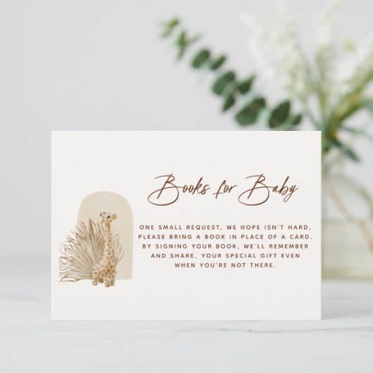 Boho Kinderzimmer Book Request Encryption Card Einladung (Stehend Vorderseite)