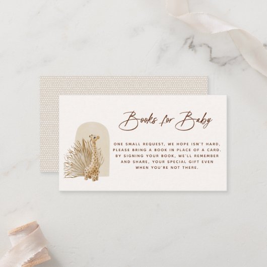 Boho Kinderzimmer Book Request Encryption Card Platzkarte (Vorderseite/Rückseite Beispiel)