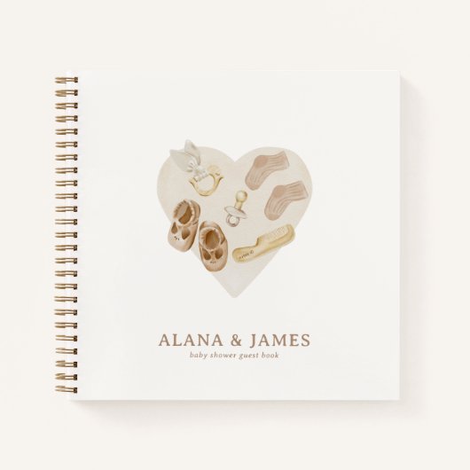 Boho Kinderzimmer Chic Baby Dusche Budget Gästebuc Notizblock (Vorderseite)