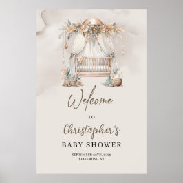 Boho Kinderzimmer crib pampas earth Babydusche Wil Poster