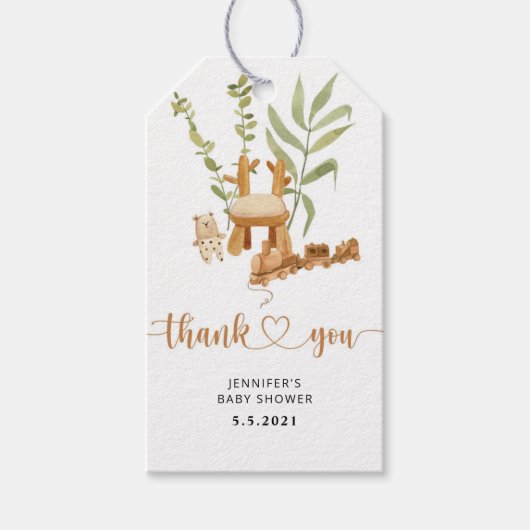 Boho Kinderzimmer danke, Tag Geschenkanhänger (Vorderseite)