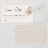 Boho Kinderzimmer Diaper Raffelkarte Platzkarte (Vorne/Hinten)
