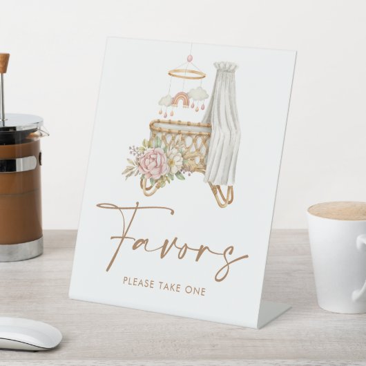 Boho Kinderzimmer Floral Bassinet Baby Duwer Favor Sockelschild (In SItu)