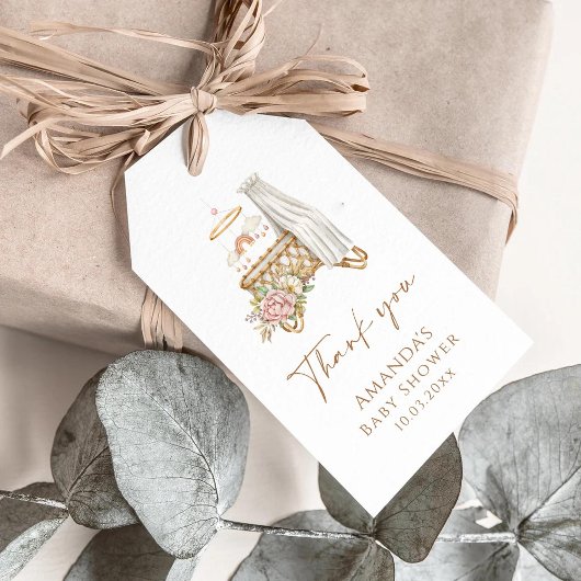 Boho Kinderzimmer Floral Crib Bassinet Babydusche Geschenkanhänger