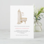 Boho Kinderzimmer Girl Babydusche Einladung (Stehend Vorderseite)