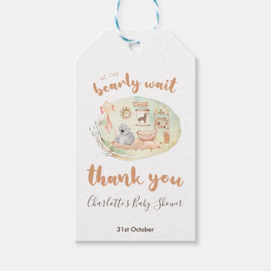 Boho Kinderzimmer können wir frühzeitig abwarten B Geschenkanhänger (Vorderseite)