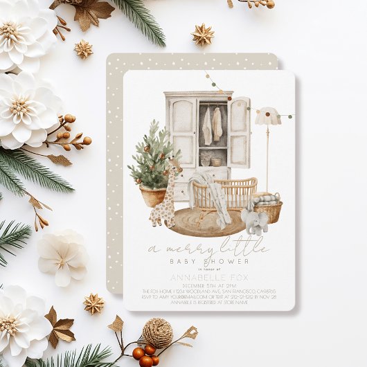 Boho Kinderzimmer Merry Little Baby Shower Einladung
