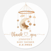 Boho Kinderzimmer mobile vielen Dank Runder Aufkleber (Vorderseite)