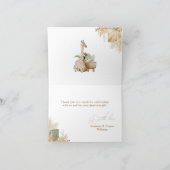 Boho Kinderzimmer Moderne Elegante Babydusche Dankeskarte (Innenseite)