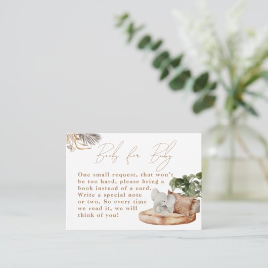 Boho Kinderzimmer Modernes Elegantes Babyduschbuch Begleitkarte (Stehend Vorderseite)