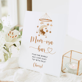 Boho Kinderzimmer Momosa Bar Pedestal Sign Sockelschild