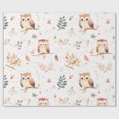 Boho Kinderzimmer Owls Geschenkpapier (Flach)