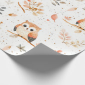 Boho Kinderzimmer Owls Geschenkpapier (Ecke)