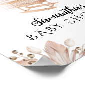 Boho Kinderzimmer Pampas Grass Girl Babydusche Wil Poster (Ecke)