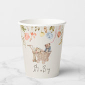 Boho Kinderzimmer Teddy Bear Wild Blume Paper Cups Pappbecher (Vorderseite)