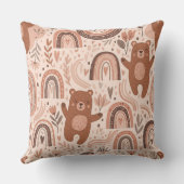 Boho-Kinderzimmer-Teddybären mit Regenbogen - Erdt Kissen (Rückseite)