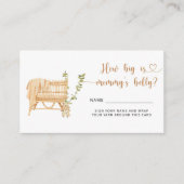 Boho Kinderzimmer, wie groß Mama's Bauchdeckkarte Begleitkarte (Vorderseite)