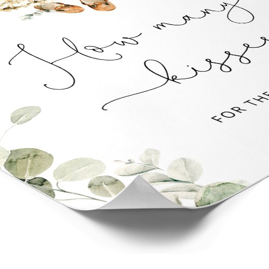 Boho Kinderzimmer wie viele Küsse für die Mutter w Poster (Ecke)