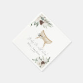 Boho Kinderzimmer winter immergrüne Babydusche Serviette (Ecke)