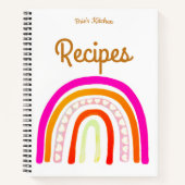 Boho Kitchen Art Recipes Notizblock (Vorderseite)