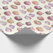 Boho Kitchen Onions Illustriertes Gemüse Geschenkpapier (Ecke)