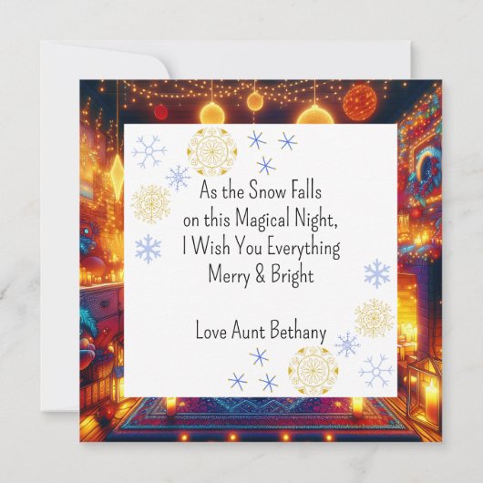 Boho Kitsch Wohnzimmer Weihnachten (Rückseite)