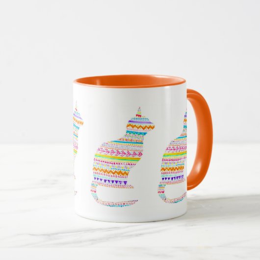 Boho Kitty-Tasse durch Megaflora Tasse (VorderseiteRechts)