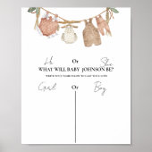 Boho kleidet sich, was Baby unterschreiben wird. Poster (Vorne)